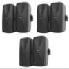Rockville WET-7020B 70V 5.25 in Commercial Wall Speakers, Black, Indoor/Outdoor Weather Resistant, Swivel Bracket Included, for Home Audio and Office Installs, 6-Piece view 1
