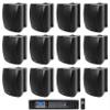 Rockville RCS350-6 Bundle: 350 Watt 6 Zone 70V Commercial/Restaurant Amplifier, (12) WET-5B 70V 5.25 in IPX55 Indoor/Outdoor Wall Speakers, Bluetooth, for Restaurants, Offices, Bars, Hotels, 13 Items view 1