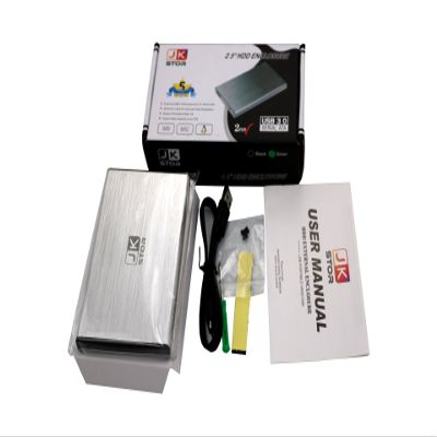 (Pack of 25) Wholesale External USB 3.0 Portable Enclosure for 2.5" SATA External Hard Drive (2 Years Warranty) (Silver)