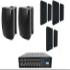 Rockville RockSlim Bundle: (6) 5.25" 240W Peak/80W RMS Per Pair Slim Wall Speakers, (2) WET-5B 5.25" IPX55 70V Wall Speakers, Rock Matrix 4 Zone 70V Commercial Amplifier, 9-Items view 1