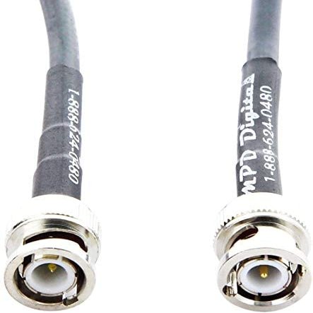 MPD Digital I RG8X Coaxial Cable I BNC Male to BNC Male Connectors I Low Loss RF Coax I CB, Ham Radio, Transmitters, Antenna I 40 FT