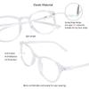 VisionGlobal Blue Light Blocking Glasses, 2 Pack Computer Reading Glasses for Anti EyestrainStylish Oval Frame, Anti Glare(Clear + Clear Gray, 0.25 Magnification) view 2