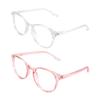 VisionGlobal Blue Light Blocking Glasses, 2 Pack Computer Reading Glasses for Anti EyestrainStylish Oval Frame, Anti Glare(Clear + Clear Pink, 1.00 Magnification) view 4