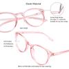 VisionGlobal Blue Light Blocking Glasses, 2 Pack Computer Reading Glasses for Anti EyestrainStylish Oval Frame, Anti Glare(Clear Pink + Champagne, 1.00 Magnification) view 2