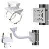 Ahn'Qiraj 2Pcs Universal Vertical Pole Mount Bracket Mount Camera Adapter for CCTV Security Camera Ptz Dome Vertical Pole Wall Mounting Bracket with 8 Loops view 4