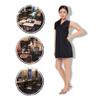 Neck Sleeveless Apron with Mesh Back Hairdresser Barber Apron for Salon with Pockets for Tools Stylish Design for Professional Use view 2