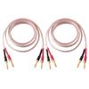 JORZOR 1 Pair 13AWG Audiophile Grade Speaker Wire with pre-Connected Dual Gold Plated Banana Plug Tips - Oxygen-Free Copper (OFC) Construction (3M(9.9FT)) view 1