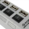 Magik 7 Port USB 2.0 Multi Charger Hub High Speed Adapter ON/Off Switch Laptop/PC White Black (7-Port, White) view 4