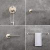 KIBI Circular 4-Piece Bathroom Hardware Set in Brushed Nickel | Includes Towel Bar, Towel Ring, Toilet Paper Holder, and Robe Hook | Durable Solid Brass Construction and Rust-Resistant (C-KBA14-4) view 4