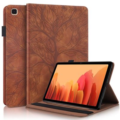 TIPOYOROO Case for Samsung Galaxy Tab A7 10.4'' 2022/2020 Lightweight PU Leather Flip Wallet Stand Cover Shell with Card Pocket Pencil Holder for Galaxy Tab A7 10.4 Inch SM-T500/503/505/507-Brown