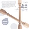 Btowin 35 1/2-inch H 3 1/2-inch W 3 1/2-inch D Wooden Kitchen Island Legs, 2Pcs Wood Carved Traditional Cabinet Columns, Unfinished Massive Replacement Feet for Large Dining Table Kitchen Counter view 2