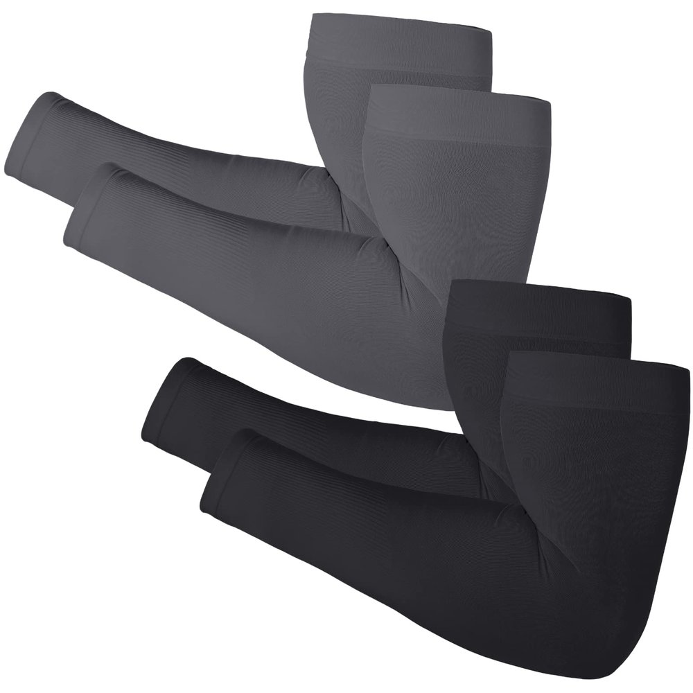 Newbyinn Arm Sleeves for Men Women, Size L - XL, UV Sun Protection Sleeve to Cover Tattoo, Cooling Compression Arm Cover