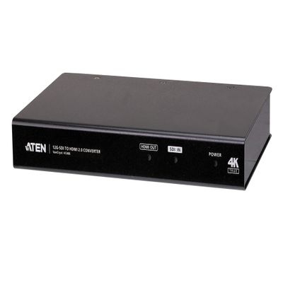 ATEN 12G-SDI to HDMI 2.0 Converter VC486-AT-G, Black, Metal, W126054783 (VC486-AT-G, Black, Metal, 3840 x 2160 Pixels, 720p,1080i,1080p,2160p, SMPTE 292M,SMPTE 424M,SMPTE)