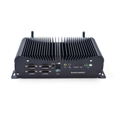 BASOARO Rugged Industrial PC Mini PC i7 Mini Computer Win 11 Core i7 10510U, 32GB RAM 512GB SSD 2TB HDD, Gigabit RJ45 LAN, HD VGA Dual Display, GPIO, 6 RS232 COM, Dual Band WiFi, BT