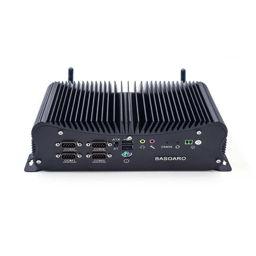 BASOARO Rugged Industrial PC Mini PC i7 Mini Computer Win 11 Core i7 10510U, 16GB RAM 512GB SSD, Gigabit RJ45 LAN, HD VGA Dual Display, GPIO, 6 RS232 COM, Dual Band WiFi, BT