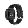BabyValley Band Compatible with Fitbit Vresa 4/Versa 3 Band Leather Wristband Replacement Bracelet Strap for Versa 3/Sense (Black) view 2