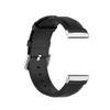 BabyValley Band Compatible with Fitbit Vresa 4/Versa 3 Band Leather Wristband Replacement Bracelet Strap for Versa 3/Sense (Black) view 3