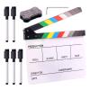 Swpeet 8Pcs 10"x12" Acrylic Film Movie Clapboard Kit, Magnetic Blackboard Eraser, M3 Hex Wrench and 5Pcs Custom Pens Dry Erase Director Clapper Coating Board Slate for Film Fans view 1