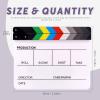 Swpeet 8Pcs 10"x12" Acrylic Film Movie Clapboard Kit, Magnetic Blackboard Eraser, M3 Hex Wrench and 5Pcs Custom Pens Dry Erase Director Clapper Coating Board Slate for Film Fans view 2