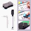 Swpeet 8Pcs 10"x12" Acrylic Film Movie Clapboard Kit, Magnetic Blackboard Eraser, M3 Hex Wrench and 5Pcs Custom Pens Dry Erase Director Clapper Coating Board Slate for Film Fans view 3