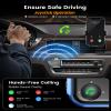LENCENT FM Transmitter in-Car Adapter, Type-C PD 20W+ QC3.0 Fast USB Charger, Wireless Bluetooth 5.3 Radio Car Kit, Hands-Free Calling, MP3 Player Receiver Hi Fi Bass, Support U Disk view 2