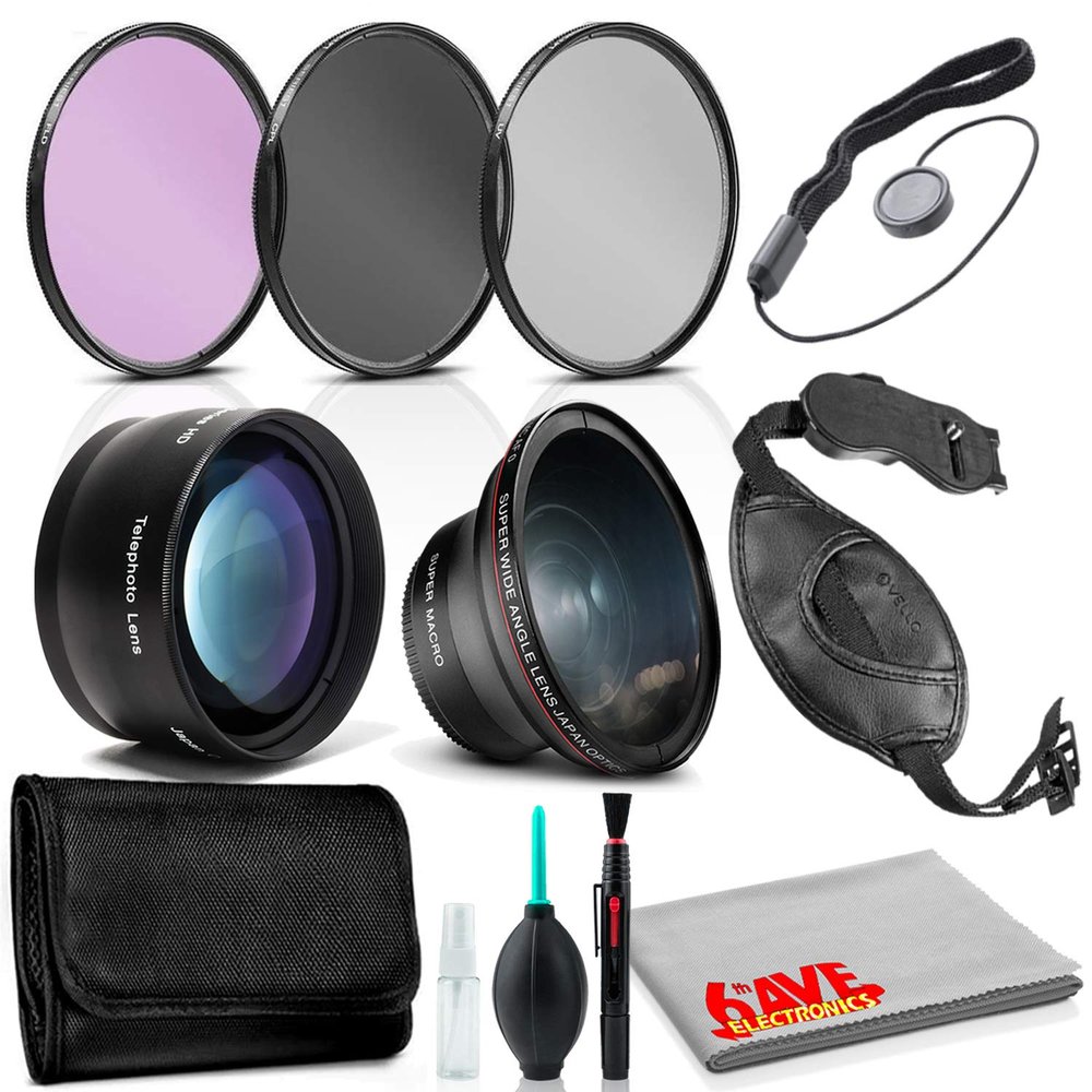 25mm Essential Accessory Kit with Wide Angle Lens, Telephoto Lens, and More