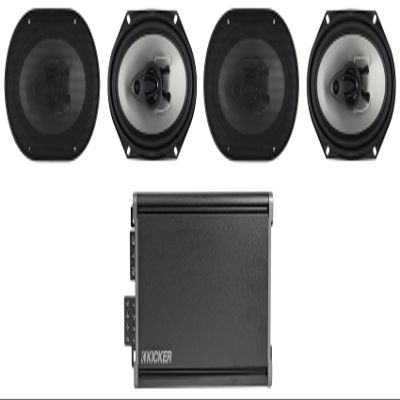 KICKER 46CXA3604T CXA360.4 360w RMS 4-Channel Car Amplifier+(4) 6x8 Speakers