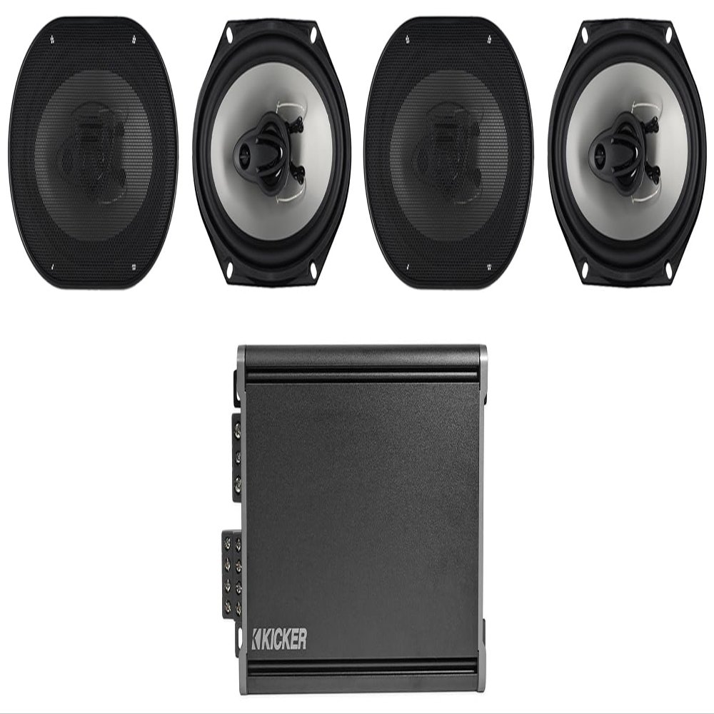 KICKER 46CXA3604T CXA360.4 360w RMS 4-Channel Car Amplifier+(4) 6x8 Speakers