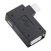 Socobeta 2Pcs 90 Degree USB 2.0 OTG Host Adapter Female to Male Micro OTG Power Supply Port 90 Degree Left 90 Right Angled view 3