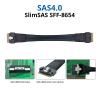 10Gtek 24G SlimSAS SFF-8654 to SFF-8654 Cable, 8i Internal Cable, SAS 4.0, 100-ohm, Compatible with Servers, Storage Systems, Workstations & High-Performance Computing, 0.75~0.8m(2.46~2.62ft) view 3