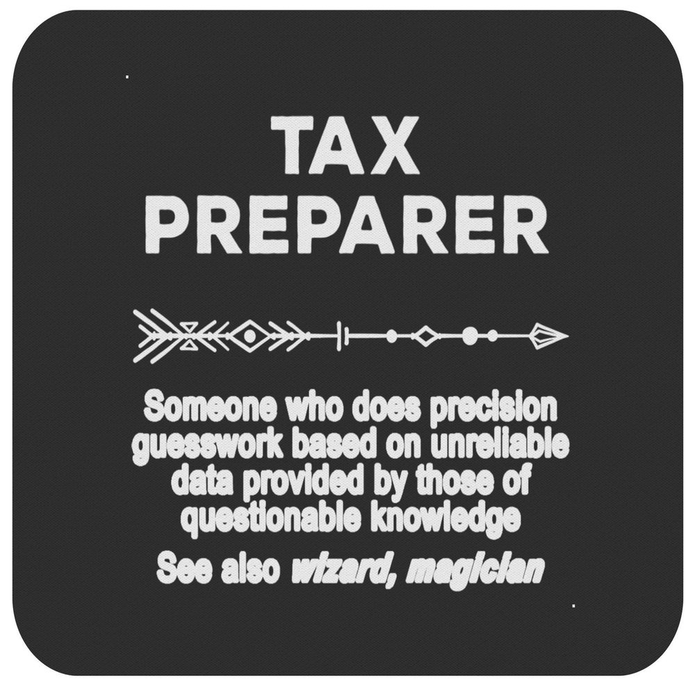 Tax Preparer Mousepad 9Inch Mousemat - Tax Preparer Definition Accounting Accountant Mouse Pad Poster Mouse Mat