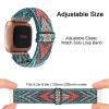 Adjustable Elastic Watch Band Compatible with Fitbit Versa/Versa 2/Versa Lite Special Edition for Women Men Nylon Stretchy Strap Wristband for Fitbit Versa Smart Watch (Green Arrow) view 2