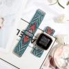 Adjustable Elastic Watch Band Compatible with Fitbit Versa/Versa 2/Versa Lite Special Edition for Women Men Nylon Stretchy Strap Wristband for Fitbit Versa Smart Watch (Green Arrow) view 4