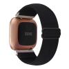 Adjustable Elastic Watch Band Compatible with Fitbit Versa/Versa 2/Versa Lite Special Edition for Women Men Nylon Stretchy Strap Wristband for Fitbit Versa Smart Watch (Black) view 1