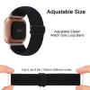 Adjustable Elastic Watch Band Compatible with Fitbit Versa/Versa 2/Versa Lite Special Edition for Women Men Nylon Stretchy Strap Wristband for Fitbit Versa Smart Watch (Black) view 2