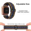 Adjustable Elastic Watch Band Compatible with Fitbit Versa/Versa 2/Versa Lite Special Edition for Women Men Nylon Stretchy Strap Wristband for Fitbit Versa Smart Watch (Purple Blue) view 2