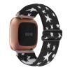 Adjustable Elastic Watch Band Compatible with Fitbit Versa/Versa 2/Versa Lite Special Edition for Women Men Nylon Stretchy Strap Wristband for Fitbit Versa Smart Watch (Black White Star) view 1