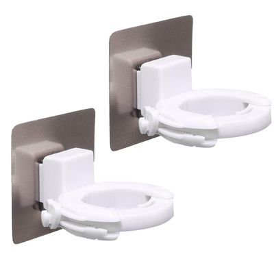 2pcs Adjustable Shower Gel Bottle Rack No Drilling Wall-Mounted Holder for Shampoo Wash Heavy-Duty Storage Shelf for Bathroom and Kitchen Organization