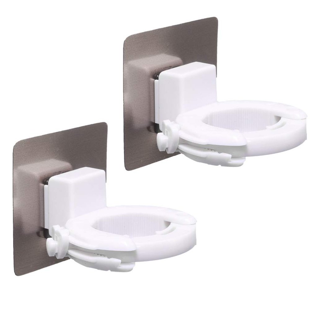 2pcs Adjustable Shower Gel Bottle Rack No Drilling Wall-Mounted Holder for Shampoo Wash Heavy-Duty Storage Shelf for Bathroom and Kitchen Organization