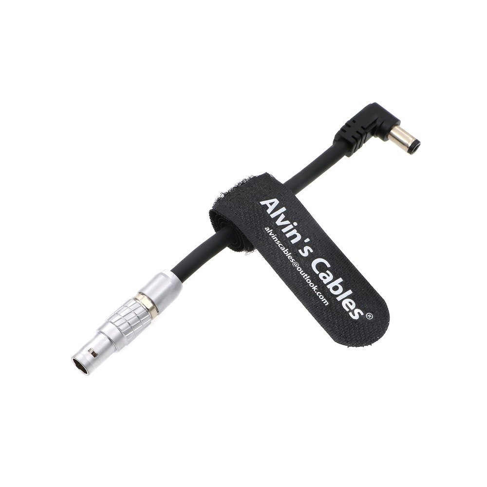 Alvin's Cables Z CAM E2 Flagship to DC Power Cable 2 Pin to Right Angle DC from Nitze Plate