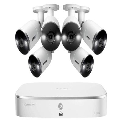 4K Ultra HD IP 8-Channel NVR System with 6 Smart Deterrence 4K 8MP IP Cameras, 150FT Night Vision, 2TB Hard Drive, Fusion Capabilities