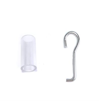 Asia Buy Tilter Wand Sleeve Collar with Hook for Horizontal Blinds-10 Sets, Clear,silver