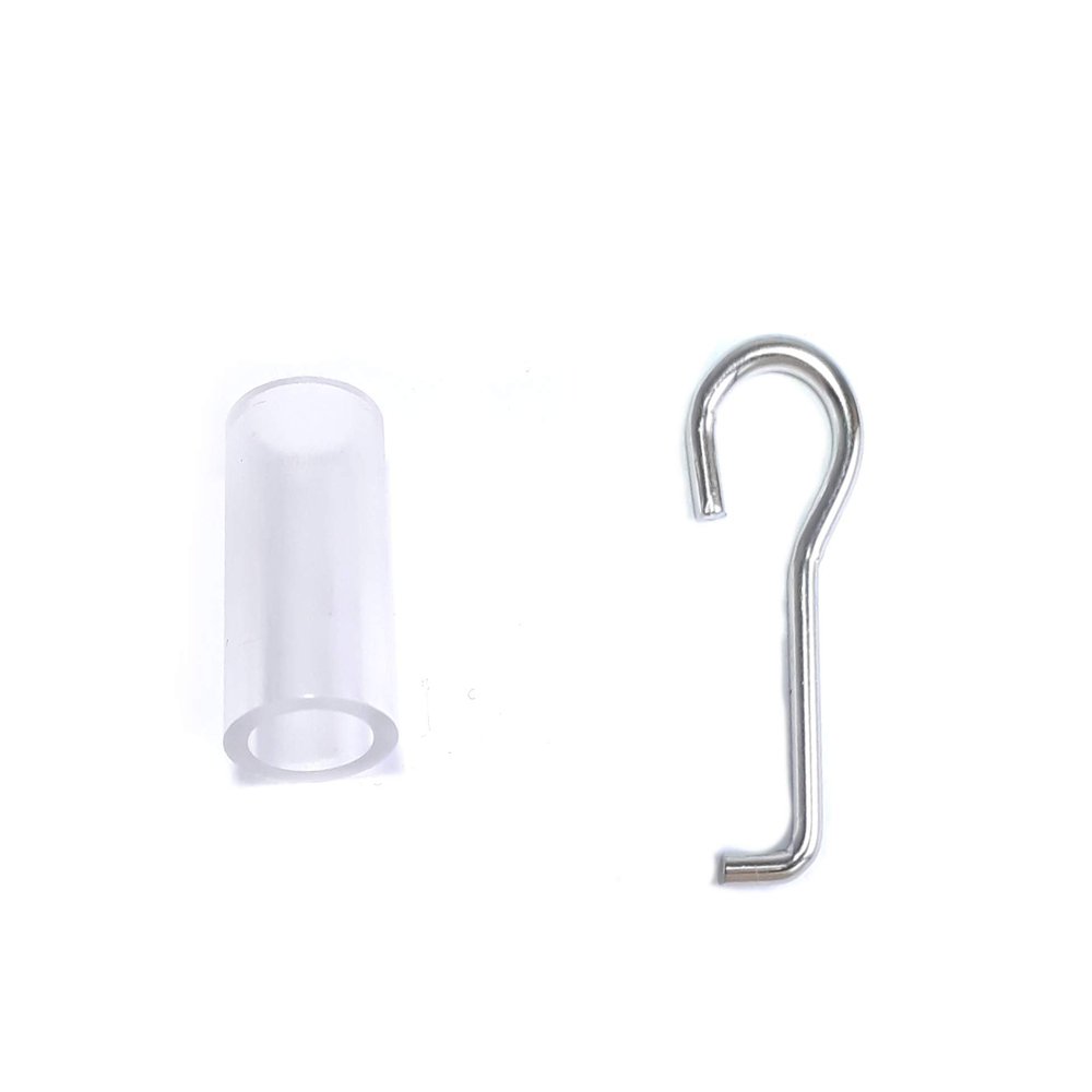 Asia Buy Tilter Wand Sleeve Collar with Hook for Horizontal Blinds-10 Sets, Clear,silver