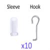Asia Buy Tilter Wand Sleeve Collar with Hook for Horizontal Blinds-10 Sets, Clear,silver view 2