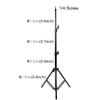1.1m Height Tripod Mount Holder Used for Shooting Vlogging Video Live Lighting Suite Black Color view 4