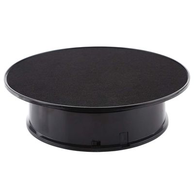 Electric Rotating Turntable Display Stand 30cm 360 Degree Video Shooting Props Turntable for Photography, Max Load 4kg, US Plug Black (Color : Black)