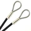 PHAT, Black Vinyl Coated 7.95mm (5/16 inch) Braided Steel Security Cable Double Looped Ended (46 inches, Black) view 1