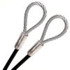 PHAT, Black Vinyl Coated 7.95mm (5/16 inch) Braided Steel Security Cable Double Looped Ended (46 inches, Black) view 2