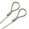 PHAT, Clear Vinyl Coated 7.95mm (5/16 inch) Braided Steel Security Cable Double Looped Ended (73 inches, Clear) view 1