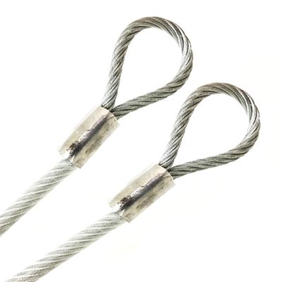PHAT, Clear Vinyl Coated 7.95mm (5/16 inch) Braided Steel Security Cable Double Looped Ended (93 inches, Clear)